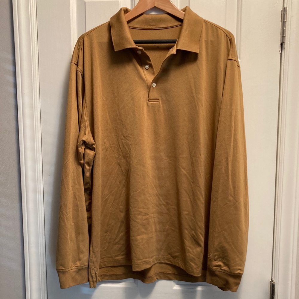 Walter Hagen Golf Shirt/XL/ Long Sleeved/ Mustard